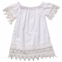 Load image into Gallery viewer, cotton white cute Baby  Clothes Lace Top Dress