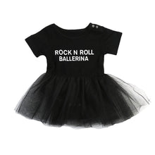 Load image into Gallery viewer, Girls Tulle Ballet Letter Printed Short Sleeve Dress